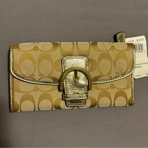 Coach Beige Signature Wallet